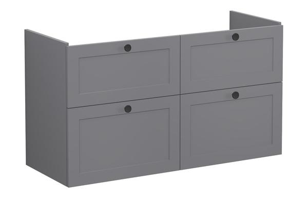 VitrA Root Classic 120cm 4 Drawer Washbasin Unit - Matt Grey